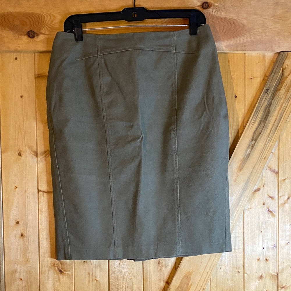 Ann Taylor Khaki Pencil Skirt